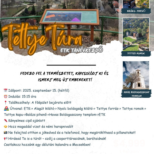 ETK tanévkezdő túra 